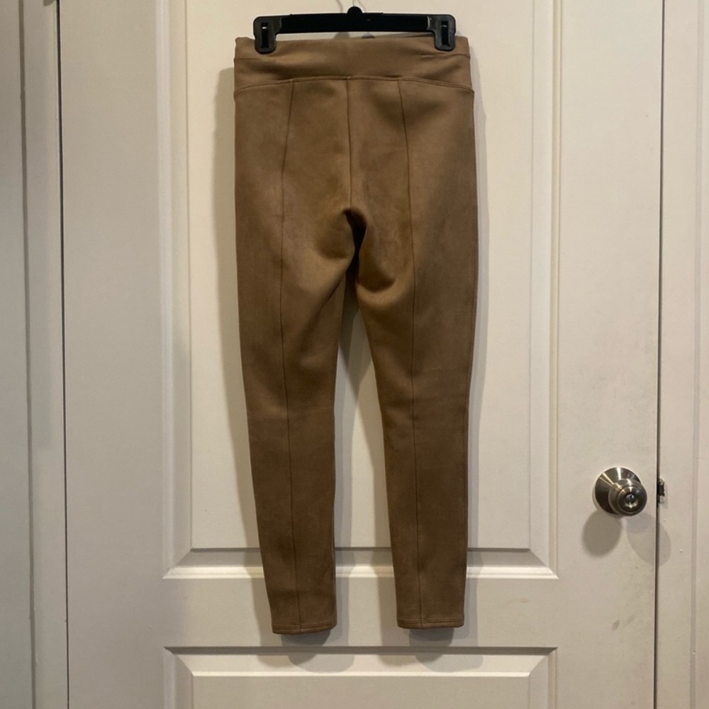 Spanx Faux Suede Leggings in Color Camel - Picture 5 of 5